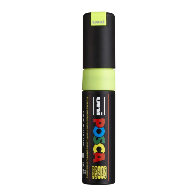 PC-8K Paint Markers, Broad Chisel Tip (8 mm), Fluorescent Yellow