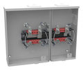 Meter Socket Ringless 100A 300V 1-Phase 4-Jaw OH/UG Small Closing Plate Horn Bypass Surface-Mount NEMA 3R