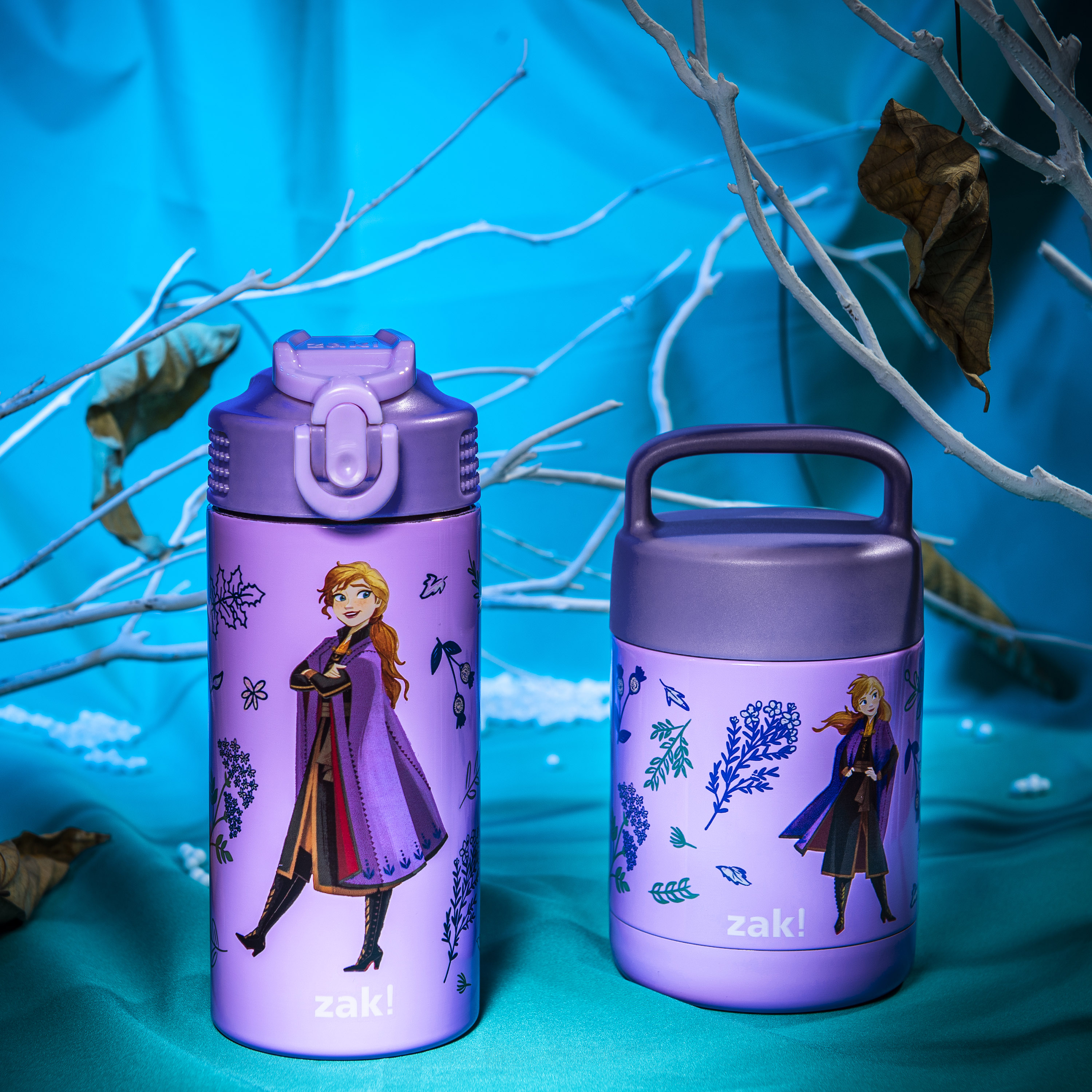 Disney Frozen 2 Movie 14 ounce Stainless Steel Vacuum Insulated Water Bottle, Princess Anna slideshow image 3