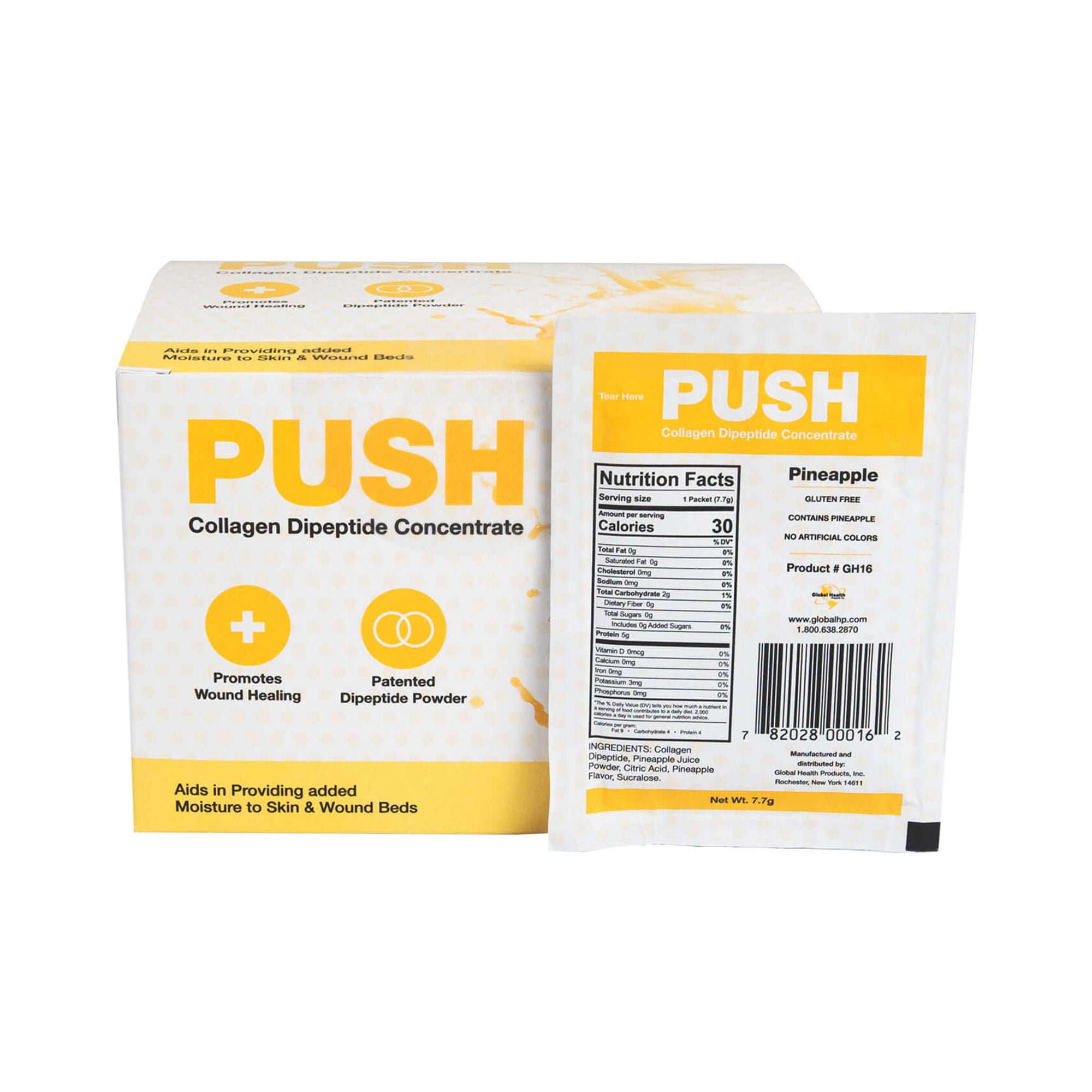 PUSH Collagen Dipeptide Concentrate, Pineapple Flavor