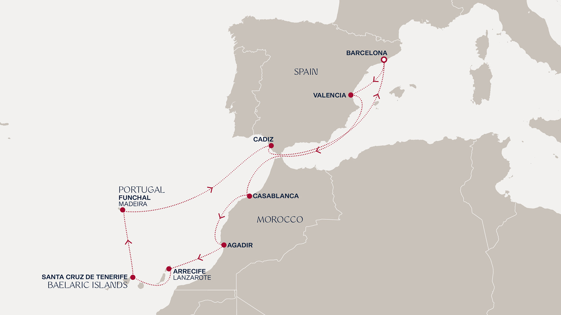 Itinerary map