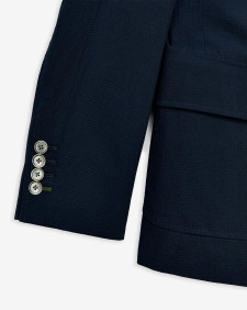 Seersucker Blazer Classic Navy