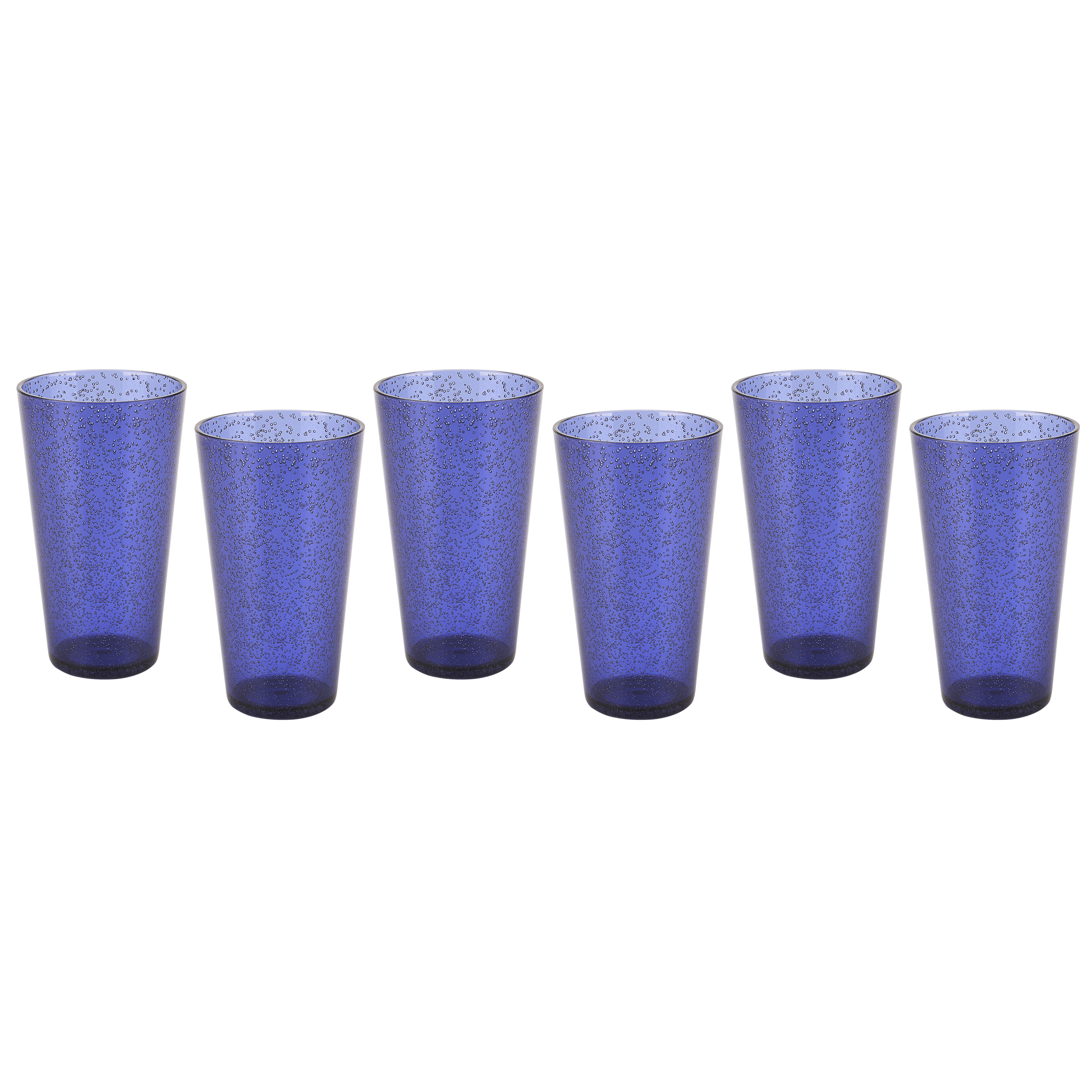 Spritz 23 ounce Highball Glass, Blue, 6-piece set