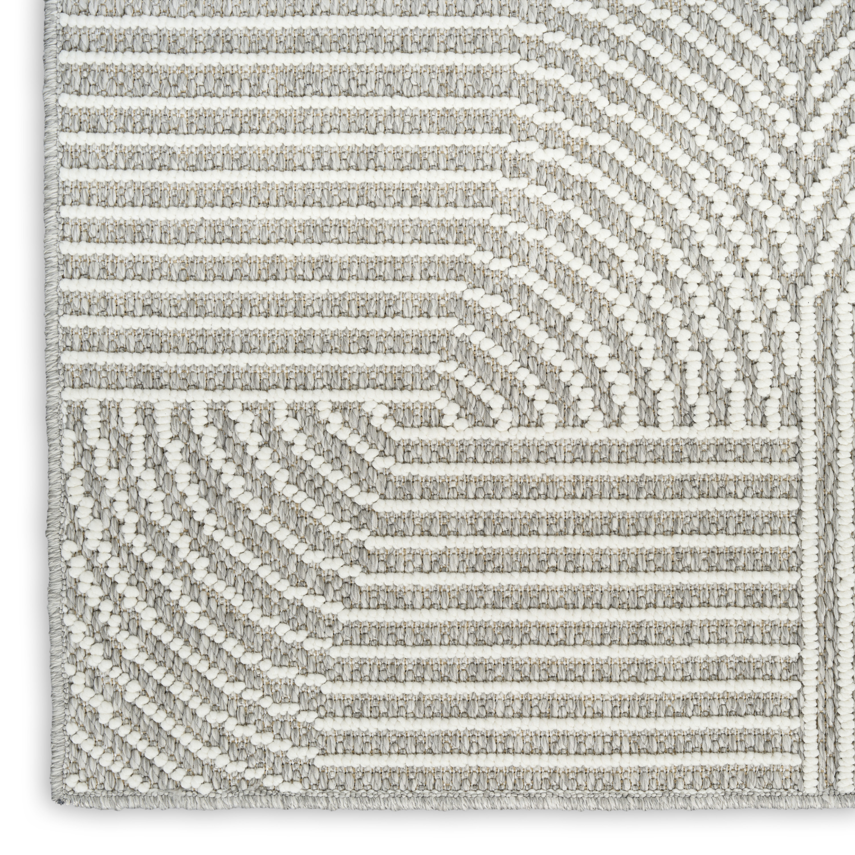 Nourison Natural Texture 7'10" x 9'10" Grey Ivory Modern Indoor Rug