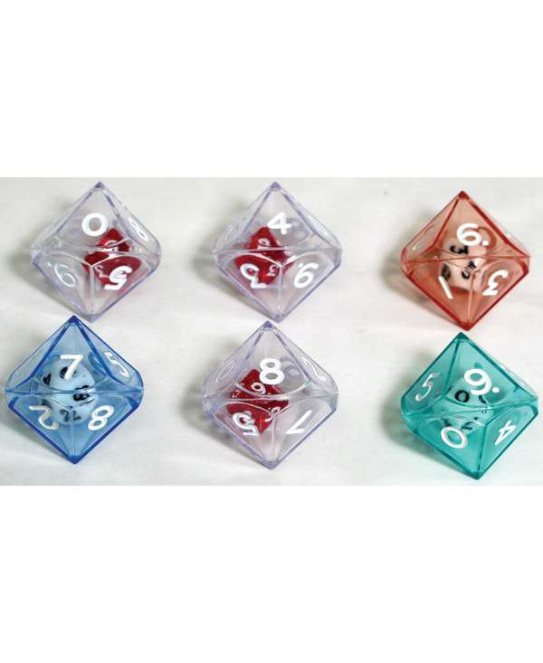 10Sided Double Dice, Set of 6