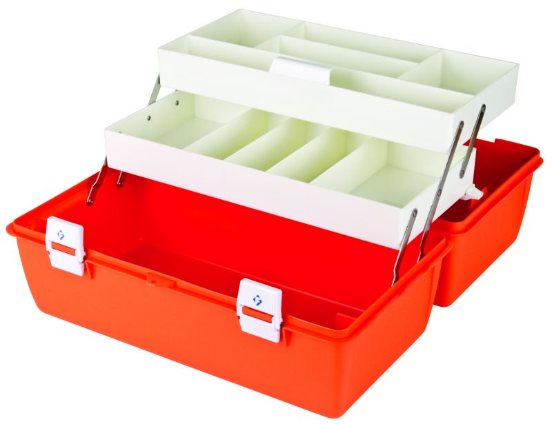 Medical Box Flambeau® Model 2072 Orange Copolymer 10-1/8 X 10-3/4 X 19 Inch