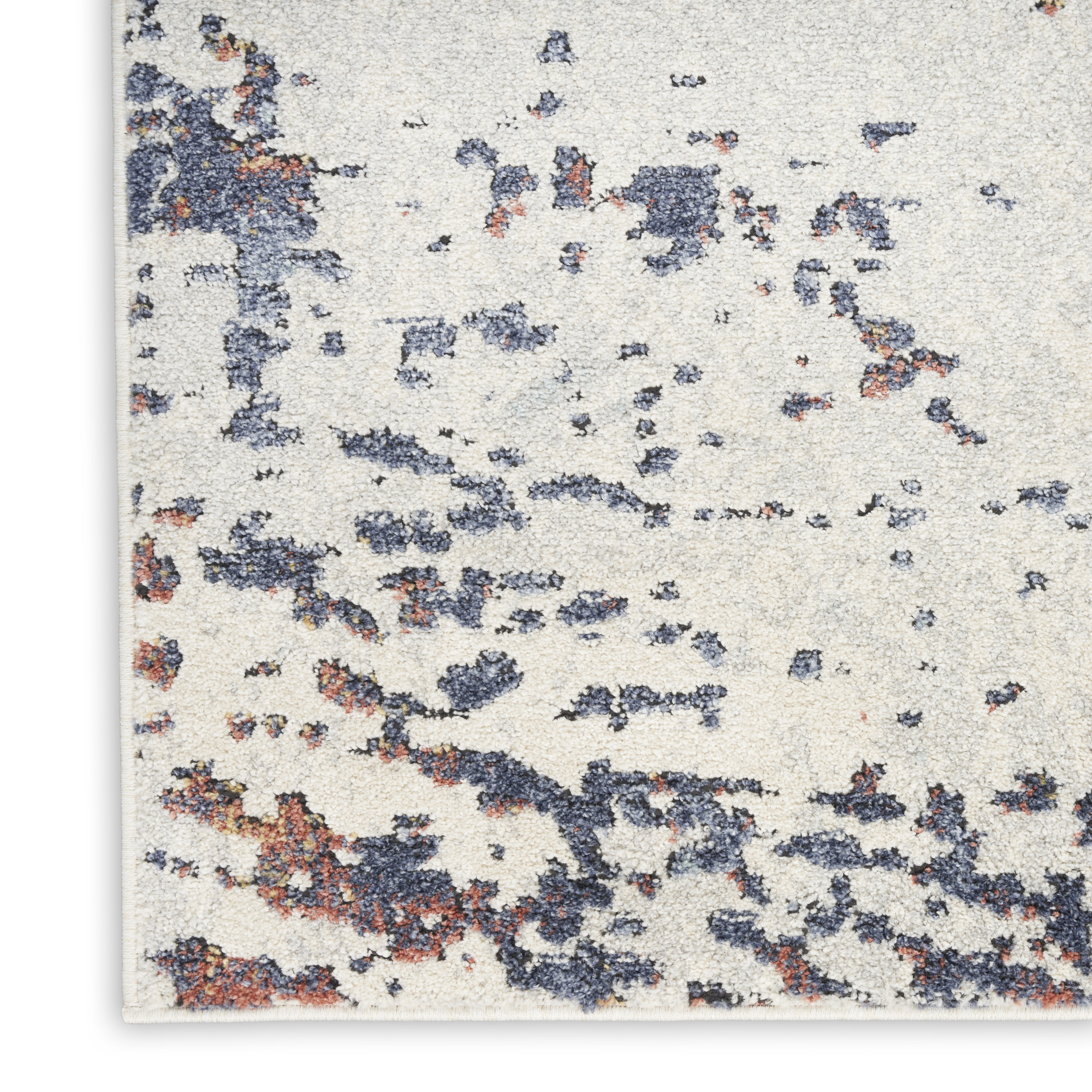 Nourison Motion 5'3" x 7' Ivory Blue Modern Indoor Rug