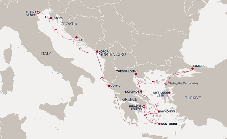 Itinerary map