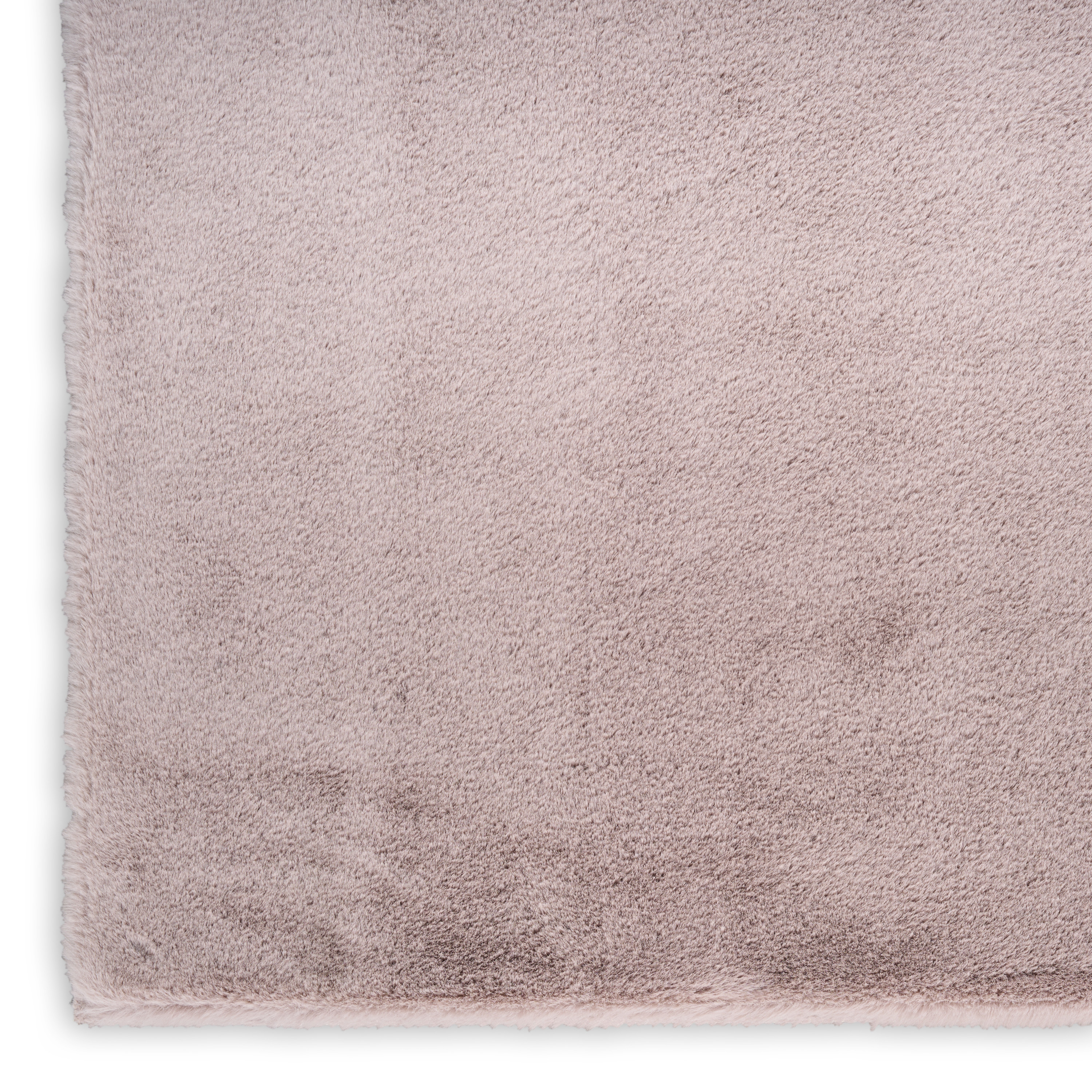 Nourison Soft Plush Rabbit Fur 7'6" x 9'6" Lavender Contemporary Indoor Rug