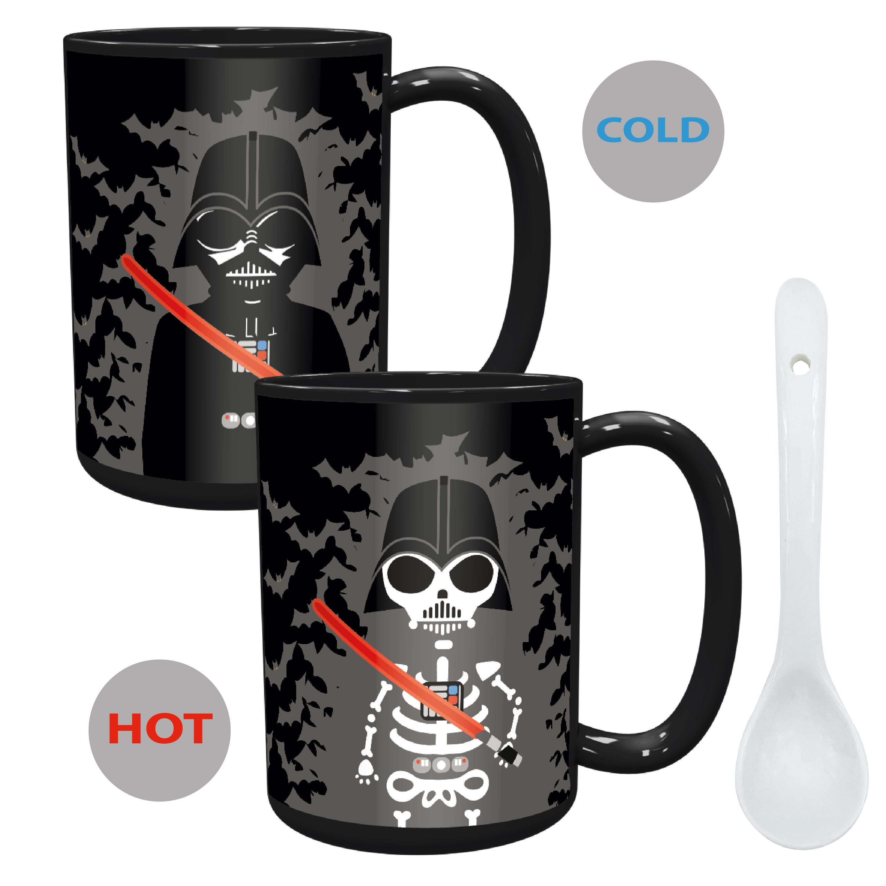 Star Wars 15 ounce Coffee Mug and Spoon, Darth Vader & R2D2 slideshow image 1