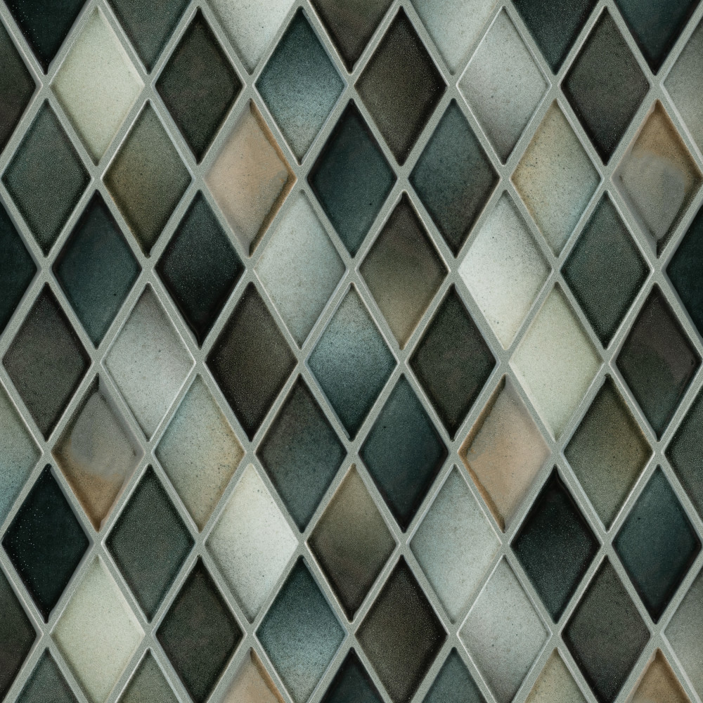 Hudson Kite Stormy Night 10-1/8 in. x 11-3/4 in. Porcelain Mosaic Tile