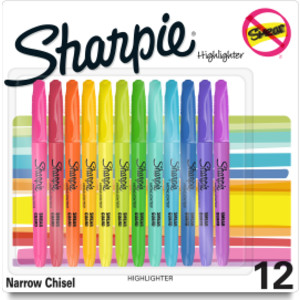 Pocket Highlighters, Assorted, Pack of 12