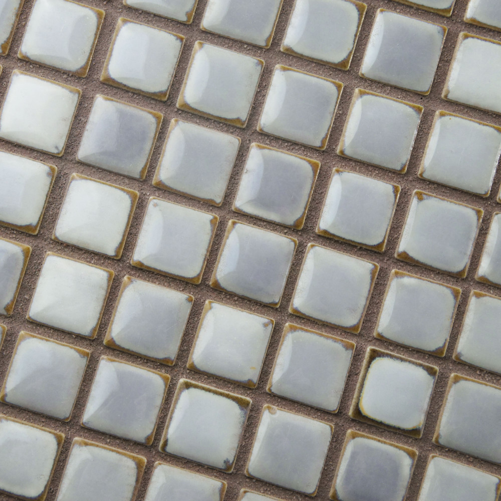 Hudson Edge Grey Eye 12-1/4 in. x 12-1/4 in. Porcelain Mosaic Tile