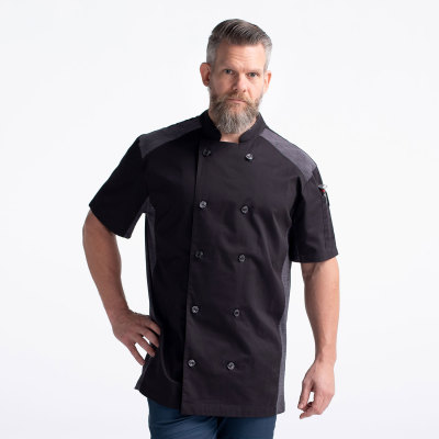 Mens Quick Cool Short Sleeve Chef Coat Jacket-