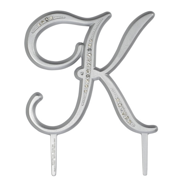 4.5" K Diamond Letter Monogram