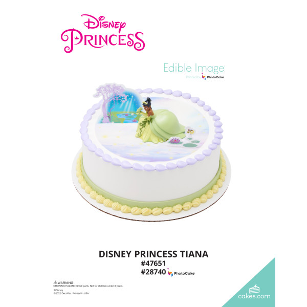 Disney Princess Tiana The Magic of Cakes® PhotoCake® Enhanced Round Background Page