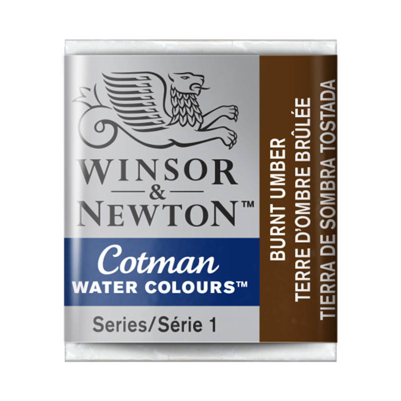 Cotman Watercolor Paint, Half Pan, Burnt Umber