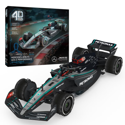 4D Build, Mercedes-AMG F1 W15 3D Puzzle Model Kit with Stand, 153 Pcs, F1 Car Desk Décor, Building Toys, 3D Puzzles for Racing Fans 12+