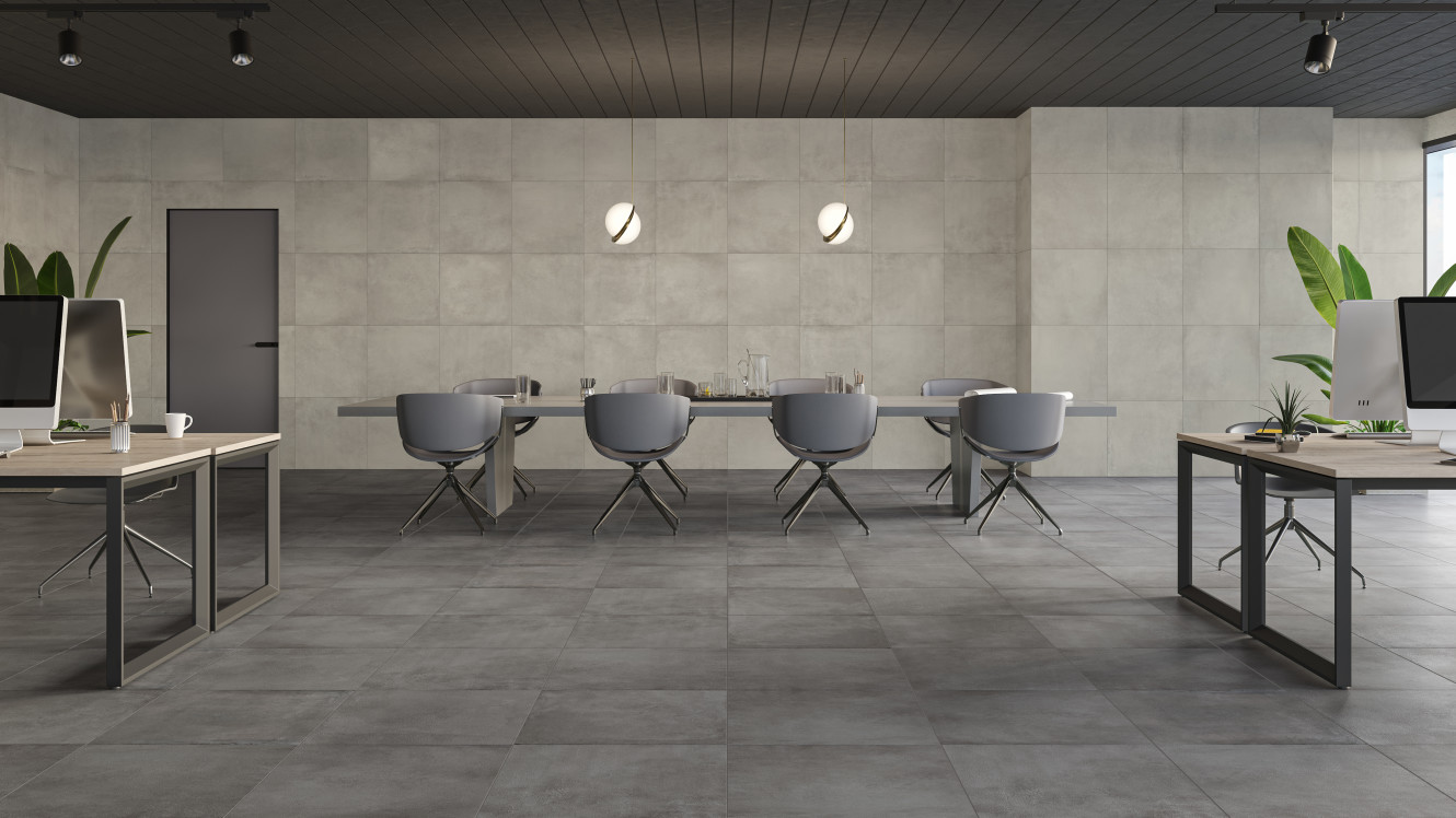 Portland Gray 24x24 and White 24x24