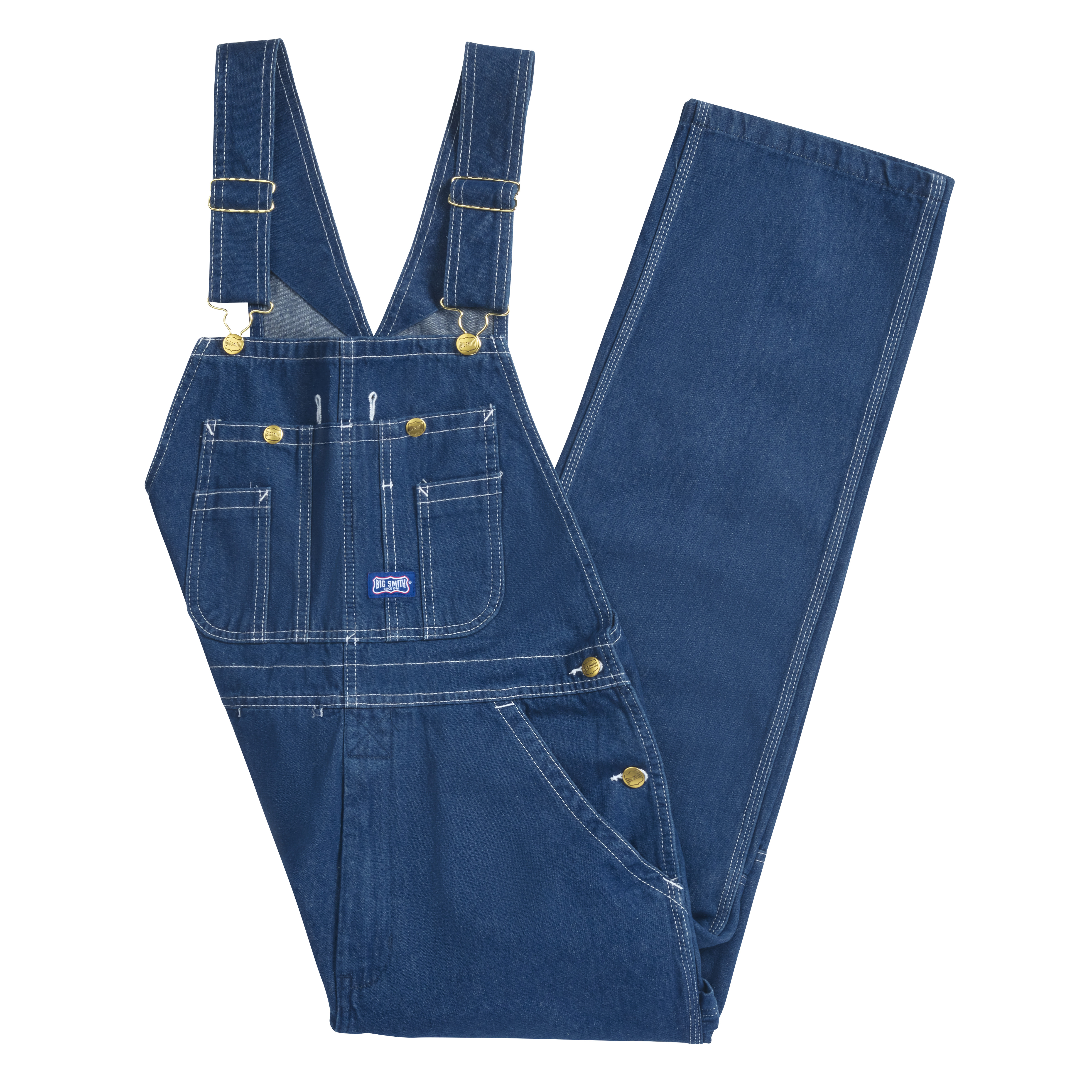 Big Smith Stonewashed Denim Bib Overalls-Liberty
