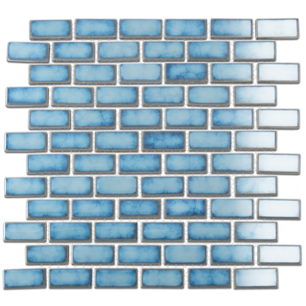 Hudson Subway Marine 11-3/4 in. x 12 in. Porcelain Mosaic Tile