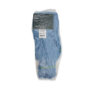 Boardwalk, Premium Standard Blend Looped-End Wet Mop Head with 1" Headband, Medium, Blue