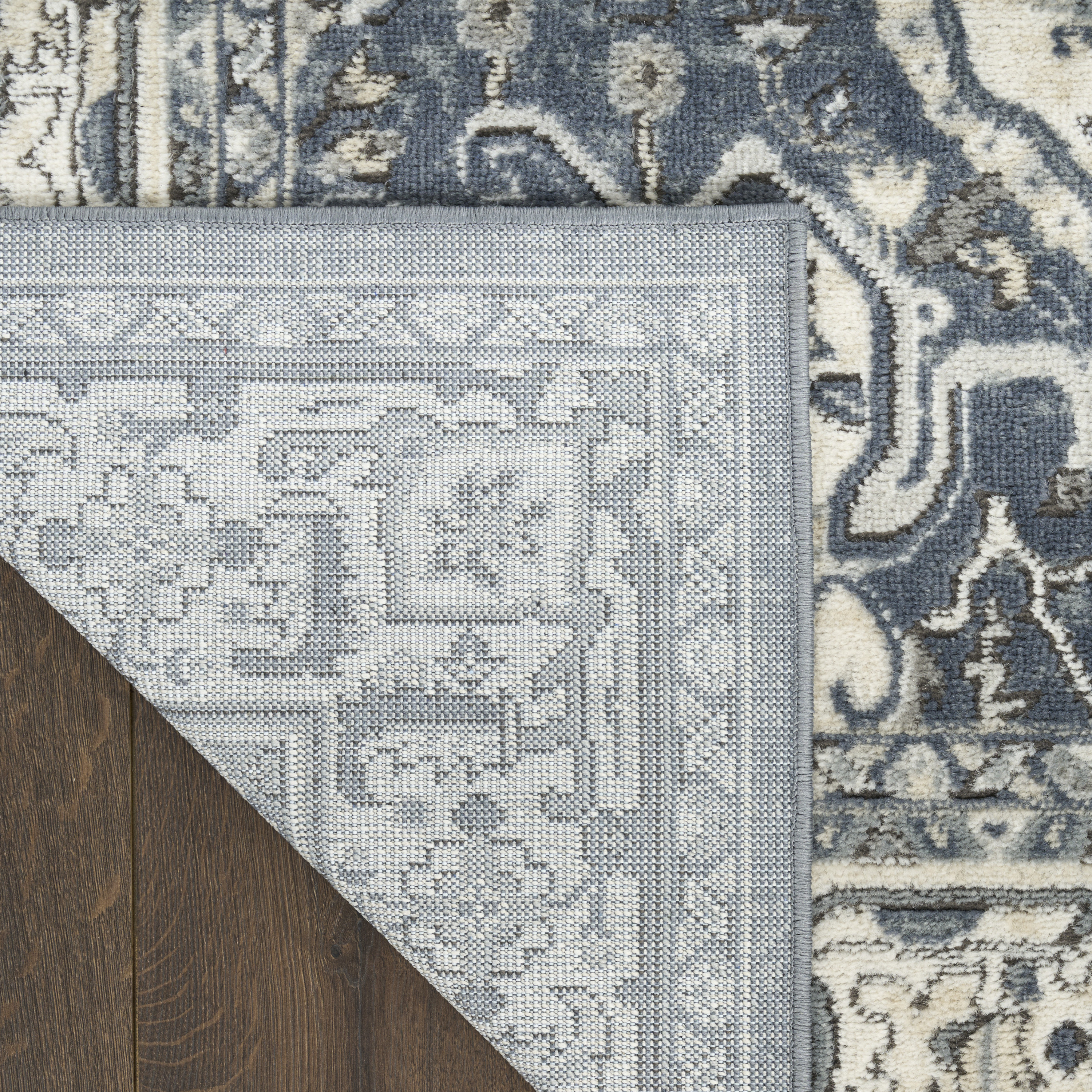 Nourison Quarry 7'10" x 9'10" Navy Ivory Vintage Indoor Rug