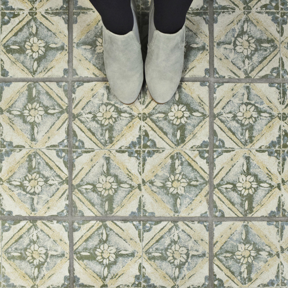 Klinker Retro Blanco Dafodil 12-3/4 in. x 12-3/4 in. Ceramic Floor and Wall Tile