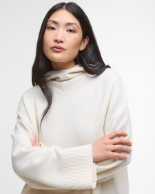 Felpa oversize lavorata a maglia con cappuccio Evette 