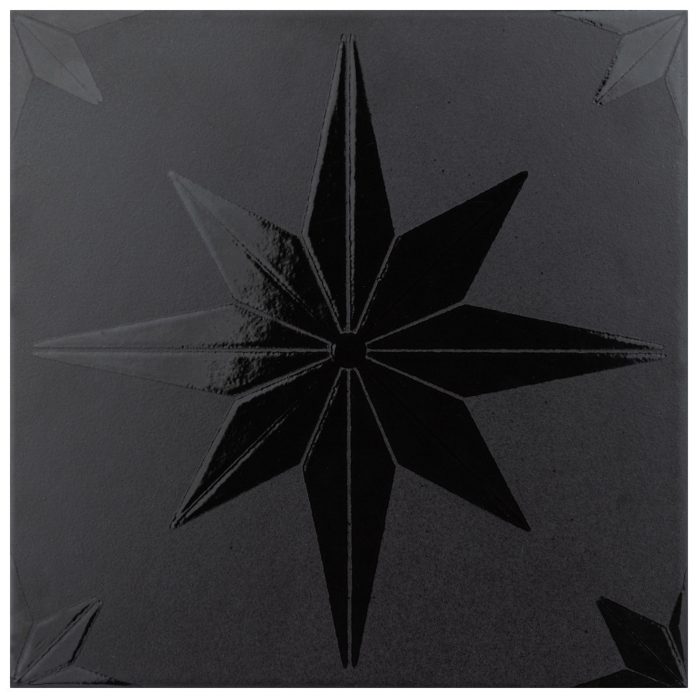 Stella Lustre Midnight 9-3/4 in. x 9-3/4 in. Porcelain Wall Tile