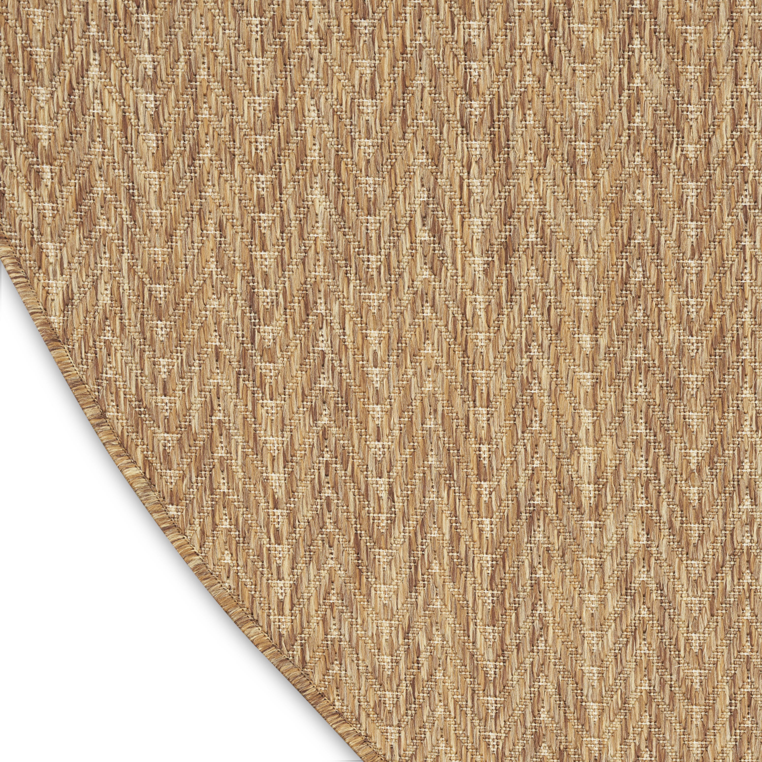Nourison Horizon Indoor/Outdoor 8' x Round Natural Modern Rug