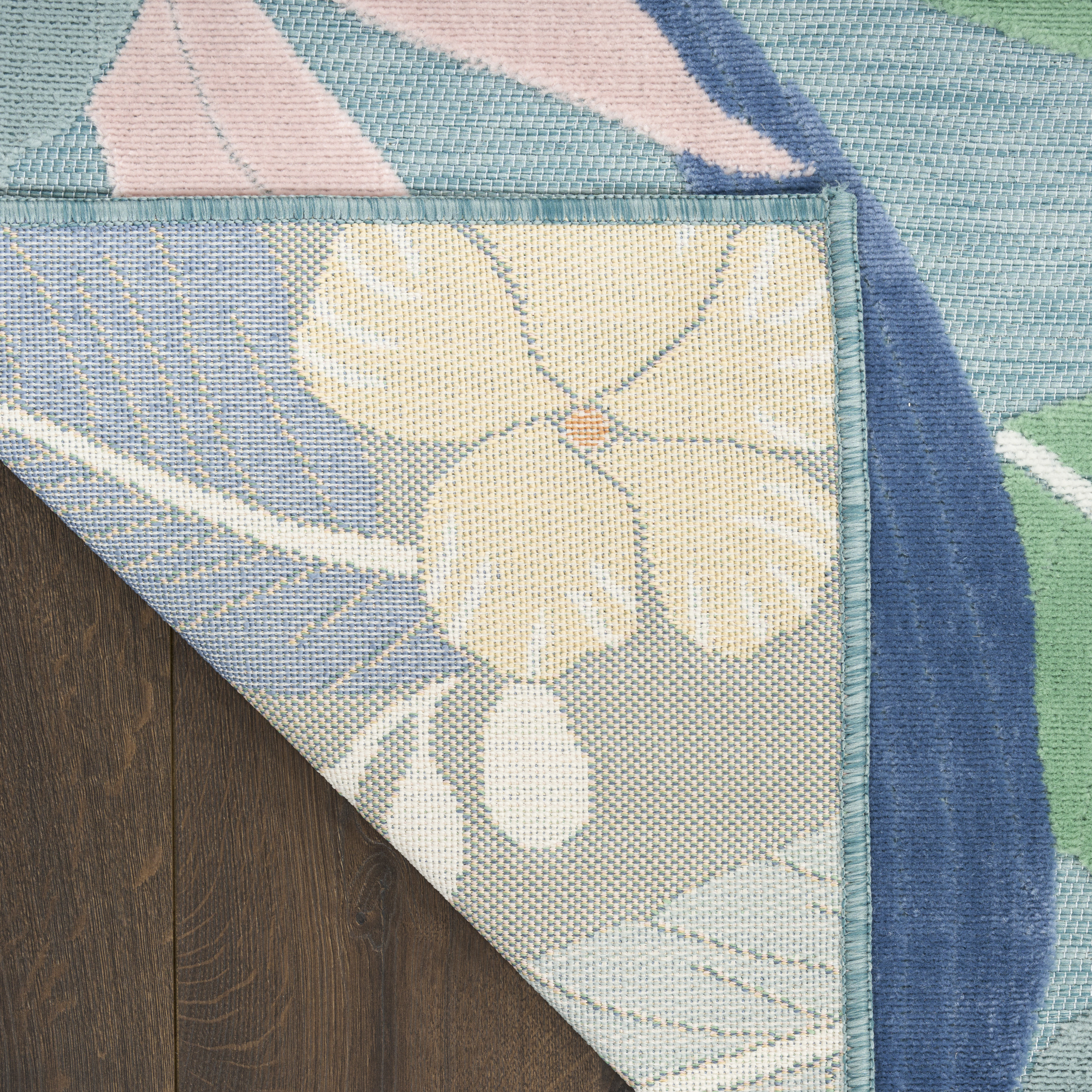 Nourison Suncoast 2' x 6' Blue Multicolor Tropical Rug