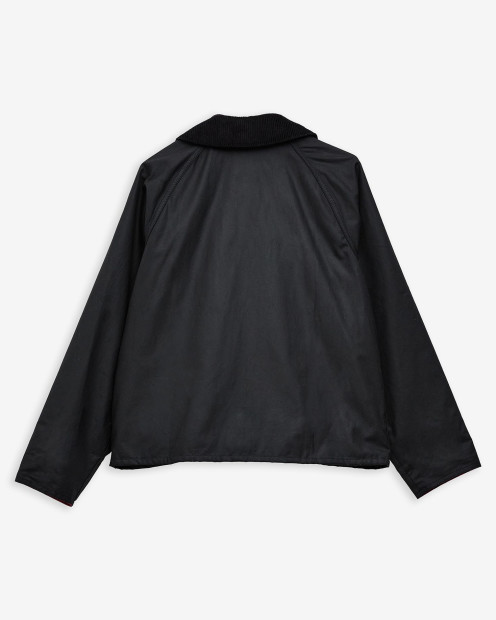 Women's Spey Waxed Jacket Black Cardinal