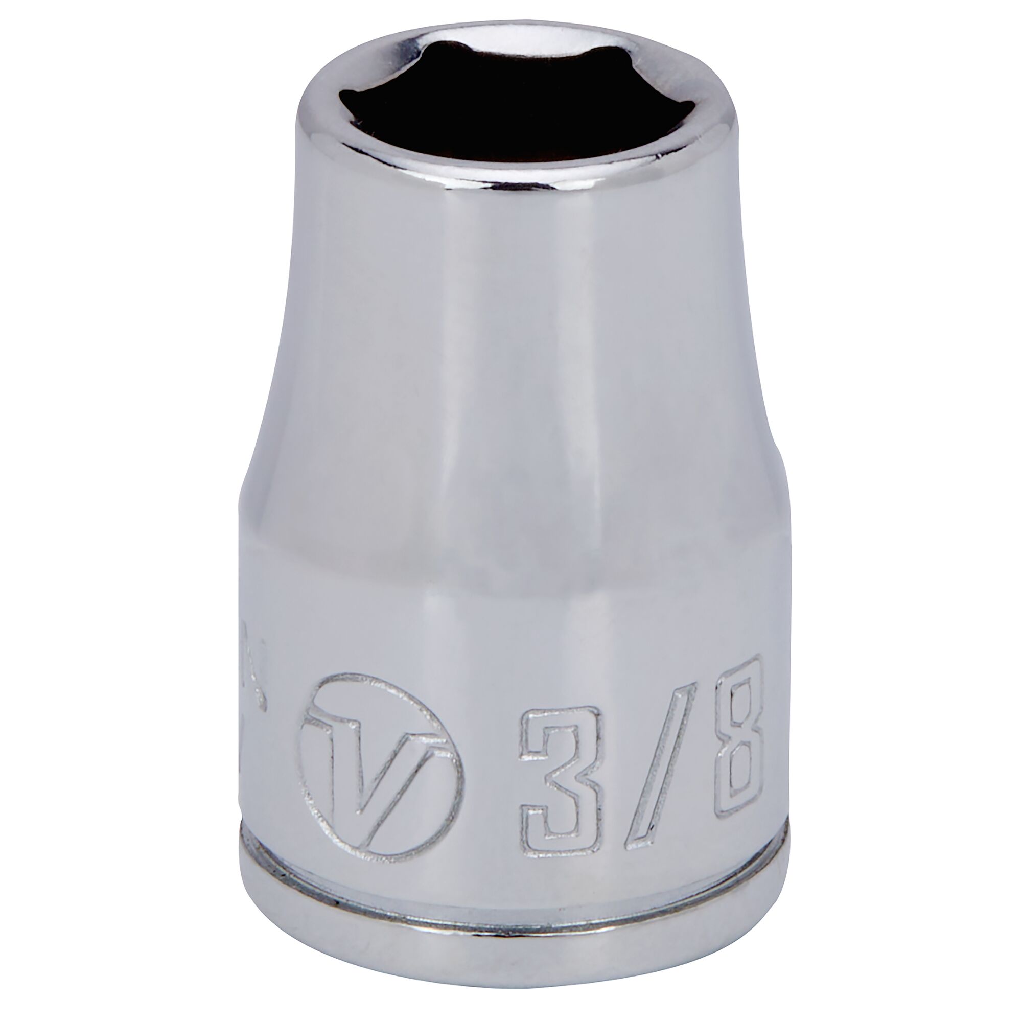 3/8 DR 6PT Shallow Socket 3/8 on white background