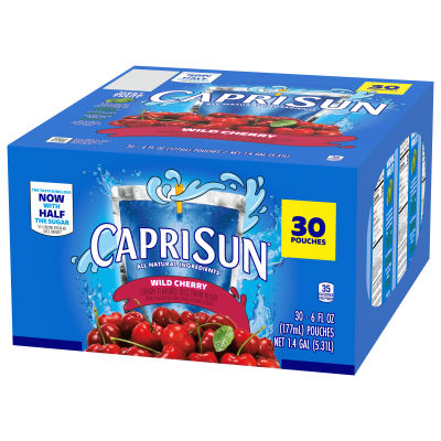 Capri Sun® Wild Cherry Flavored Juice Drink Blend, 30 ct Box, 6 fl oz Pouches