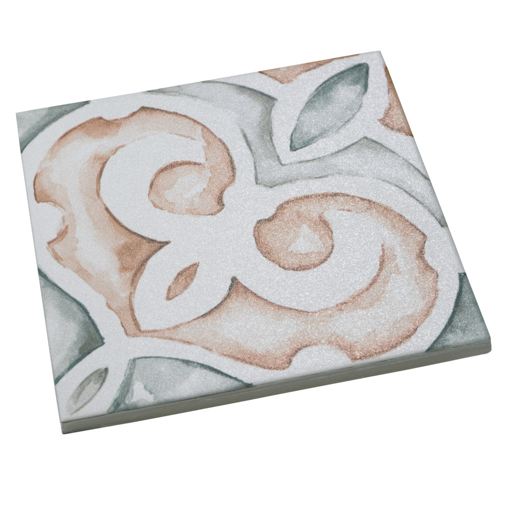 Saint Germain Chaud Deco Simone 5-3/4 in. x 5-3/4 in. Porcelain Floor and Wall Tile