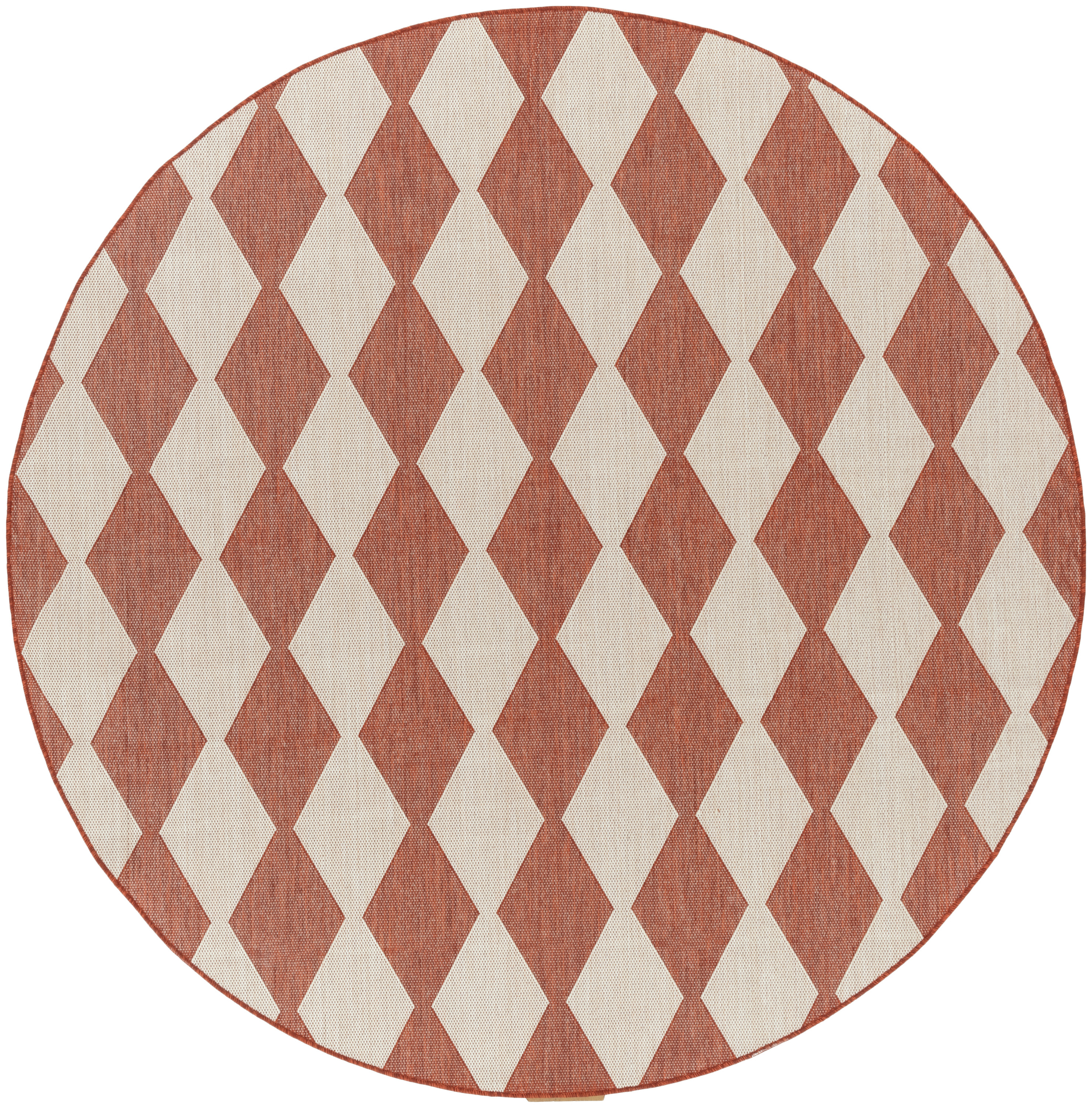Nourison Positano 6' x Round Terracotta Modern Rug