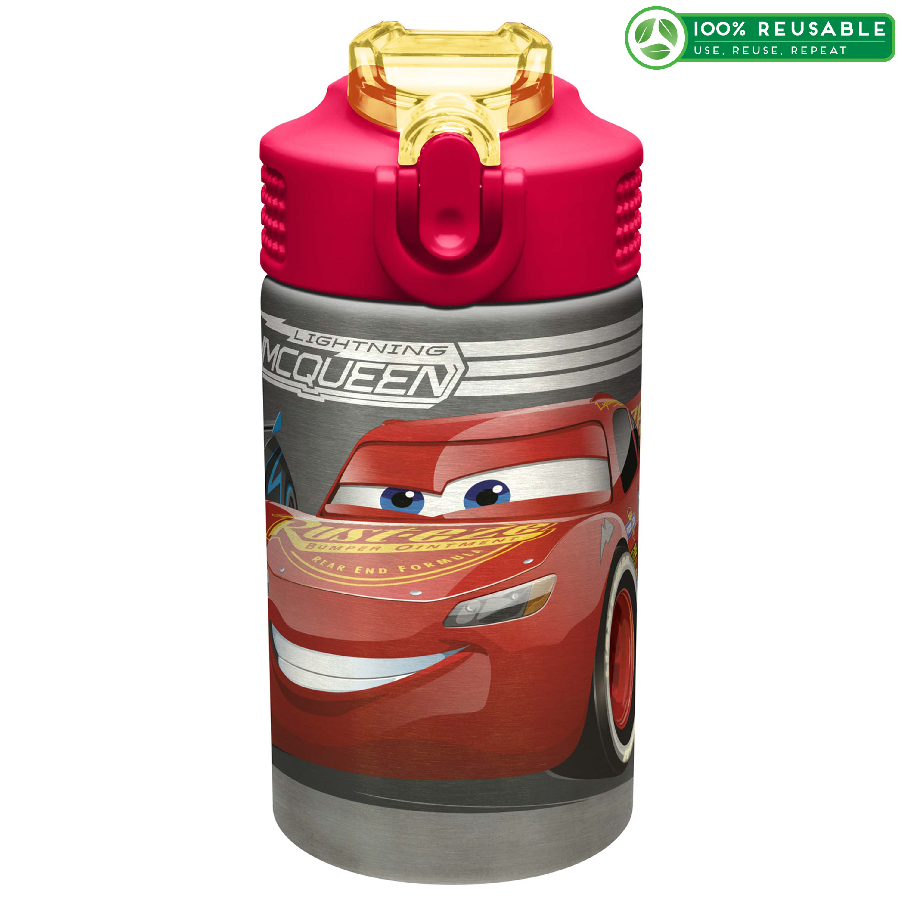 cars 3 lightning mcqueen and jackson storm 15 oz stainless