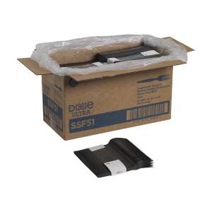 Dixie, Ultra® Smartstock® Series-O Medium-weight Polystyrene Plastic Fork Refill, Black