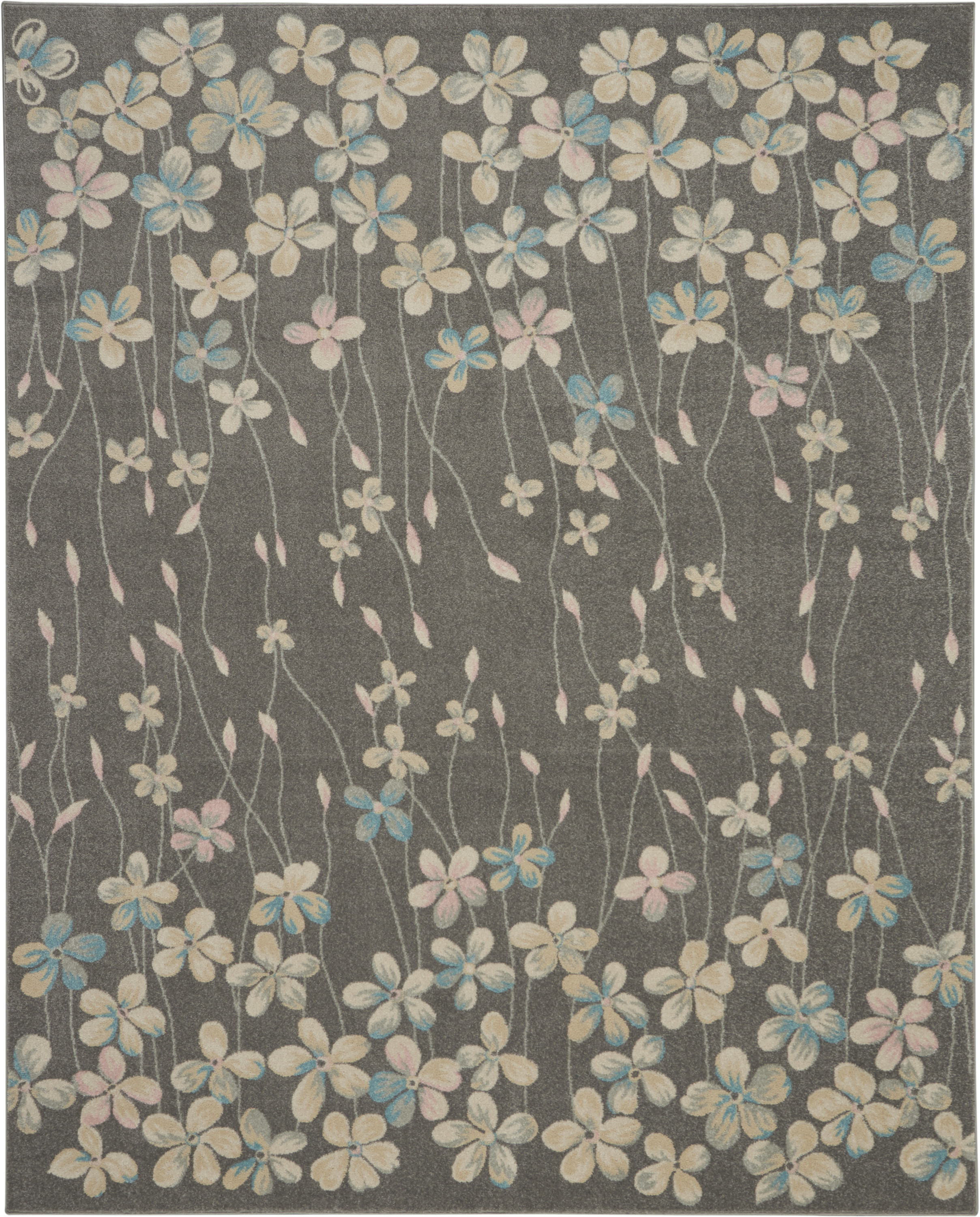 Nourison Tranquil 8' x 10' Grey Beige Contemporary Indoor Rug