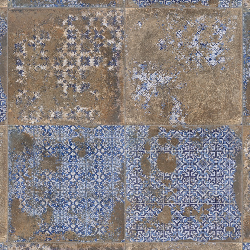 Antigua Deco Terra 13 in. x 13 in. Porcelain Floor and Wall Tile