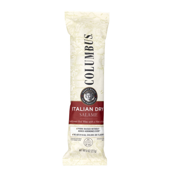 COLUMBUS(r) Italian Dry Salame Stick 12/8oz . C1CB - Front Center Inner Pack (Hi Res)