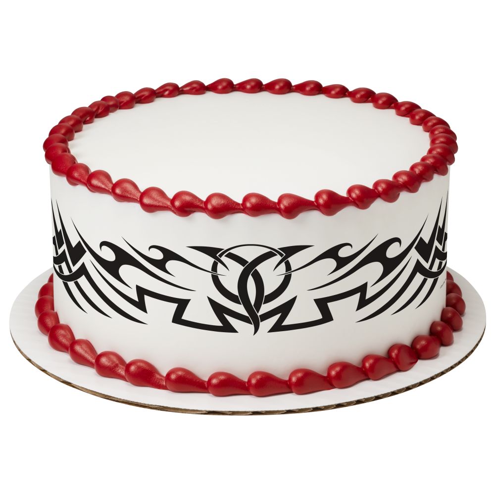 Image Cake Tribal Tattoo Curved
