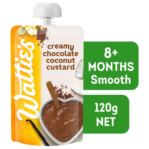 Wattie's® Creamy Chocolate Coconut Custard 120g 8+ months 