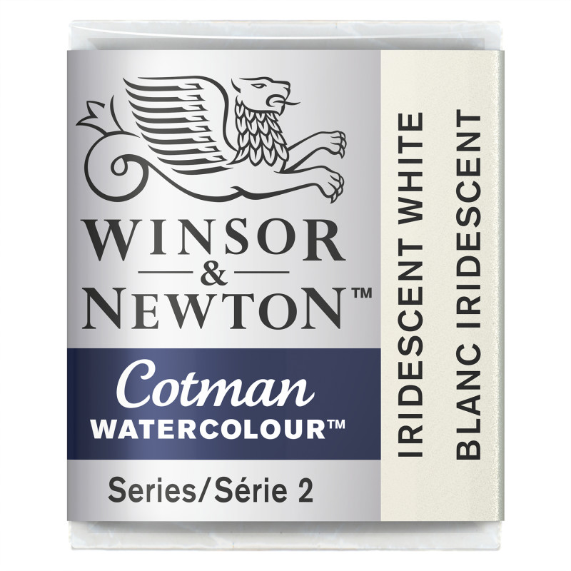 Cotman Watercolor Paint, Half Pan, Iridescent White