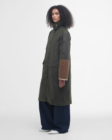 Marion Waxed Car Coat Archive Olive/Ancient Tartan