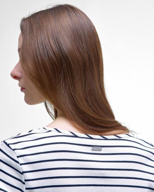 Blake Striped Long-Sleeved T-Shirt Cloud Stripe