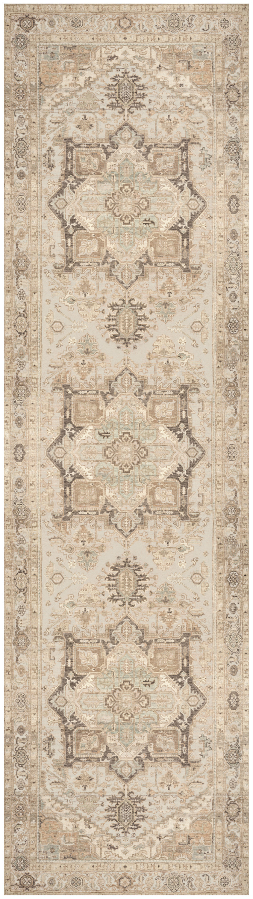 Nourison Vintage Washables 2'2" x 8' Coral Mint Vintage Indoor Rug