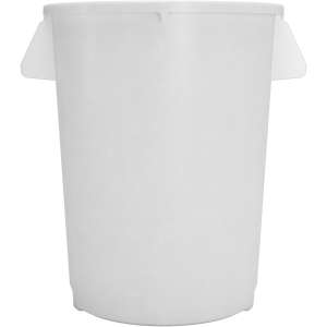 Carlisle, Bronco, 32 gal, Polyethylene, White, Round, Receptacle