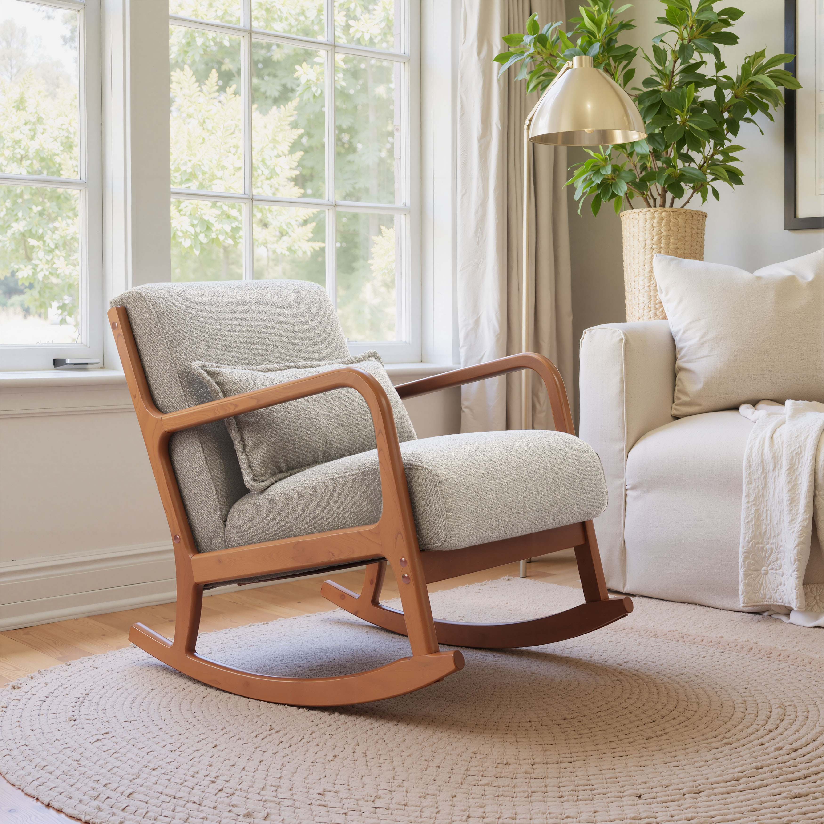 Hady Rocking Chair Gray product image